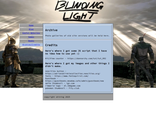 archivecredits screenshot
