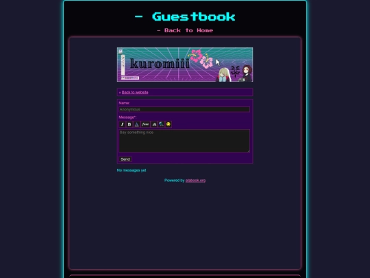 guestbook screenshot