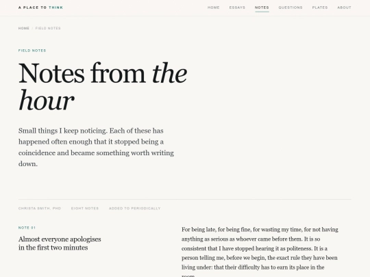 notes screenshot