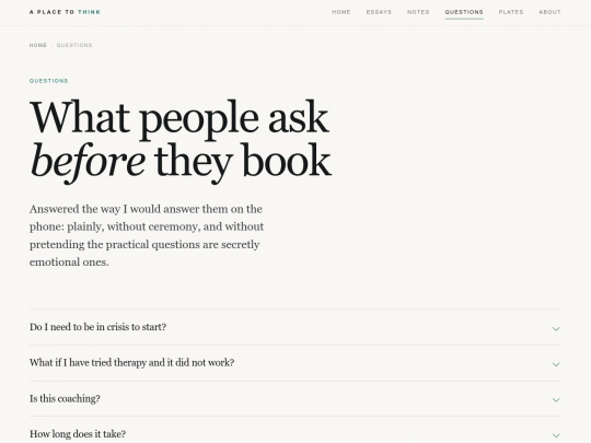 questions screenshot
