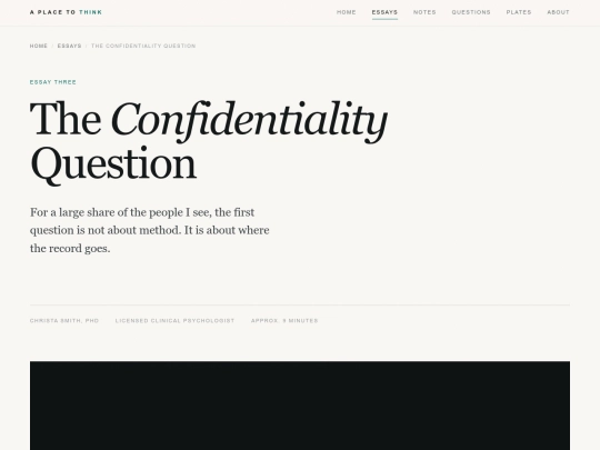 the-confidentiality-question screenshot