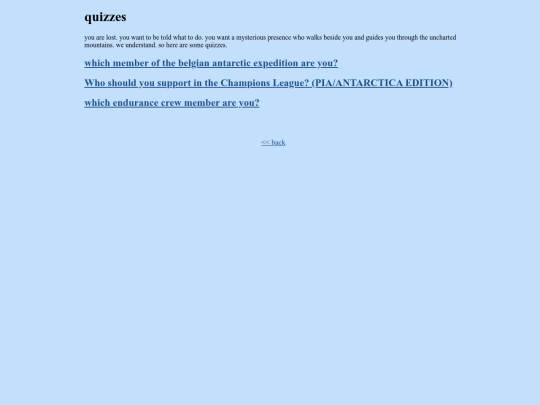 quizzes screenshot
