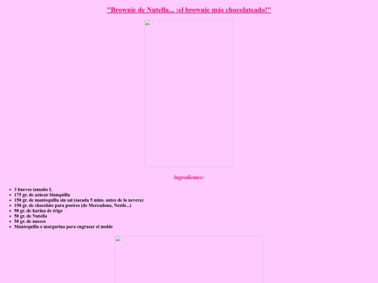 PAGINA WEB BROWNIE DE NUTELLA screenshot