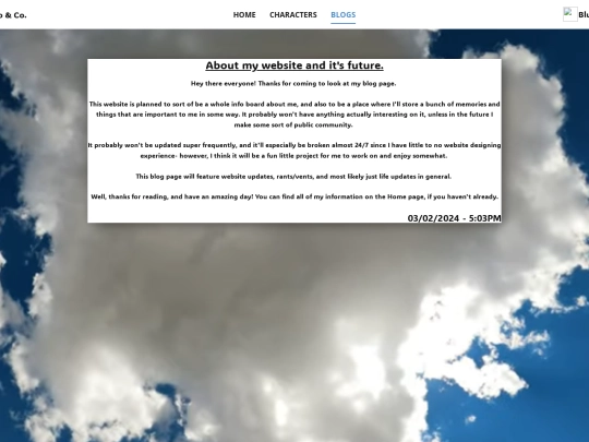 Blogs screenshot