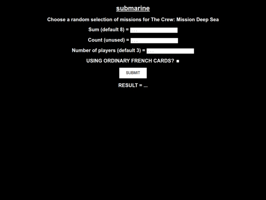 calcs/submarine screenshot