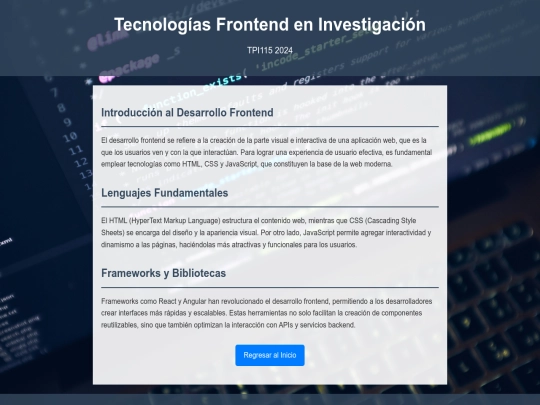 sub-pages/frontend screenshot