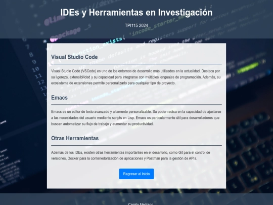 sub-pages/ides screenshot