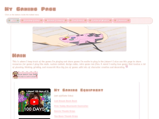pages/Gaming screenshot