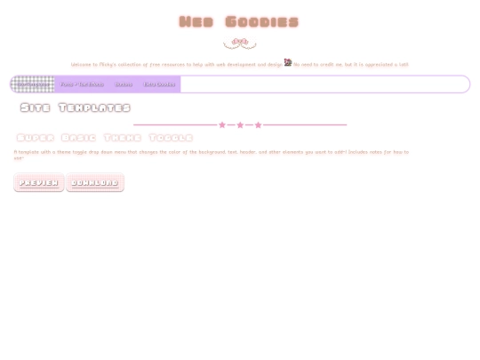pages/web goodies screenshot