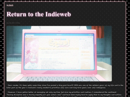 posts/2025/Returntotheindieweb screenshot