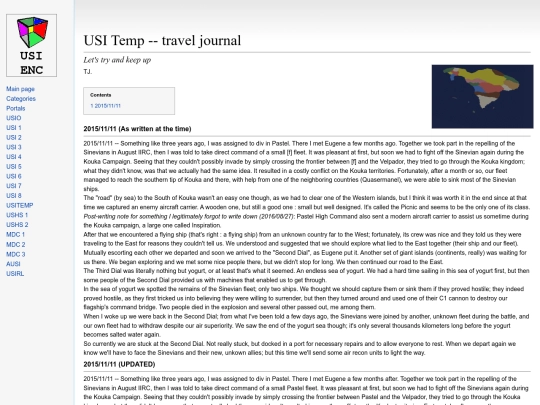 wiki-usi/usitemp/usitemp-travel_journal screenshot
