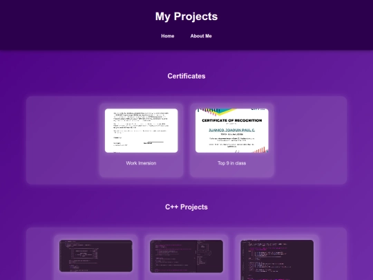 projects screenshot