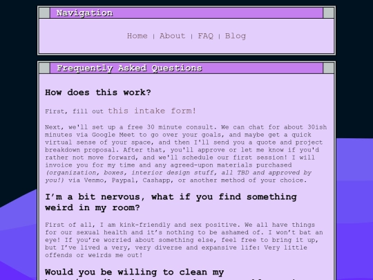 faq screenshot