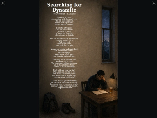 poetry/books/dynamite screenshot