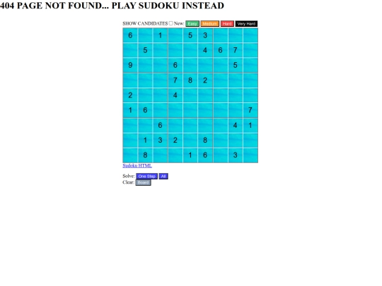 sudoku404 screenshot