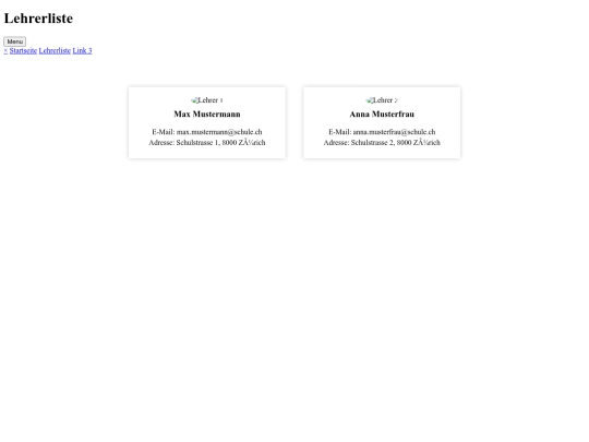 lehrerliste screenshot