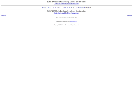herbal/sunstirred/index_problems screenshot