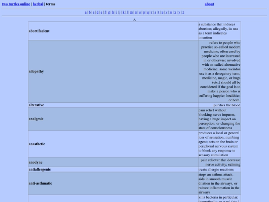 herbal/terms screenshot