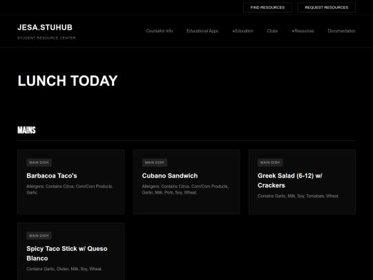 lunch screenshot