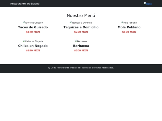 menu screenshot