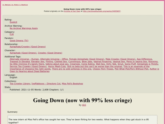 fanfic/HTML/GDLC screenshot
