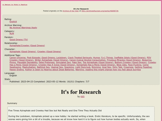 fanfic/HTML/IfR screenshot