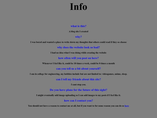 info screenshot