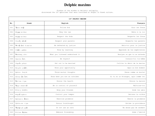 aphorisms screenshot