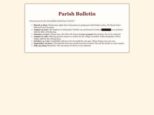 bulletin screenshot