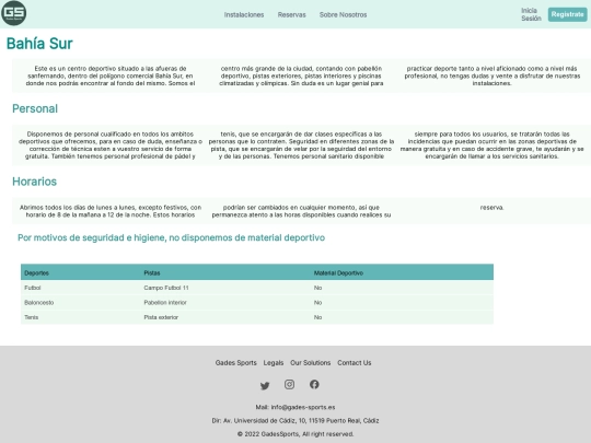 descripcionSalas screenshot