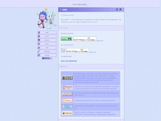 links screenshot