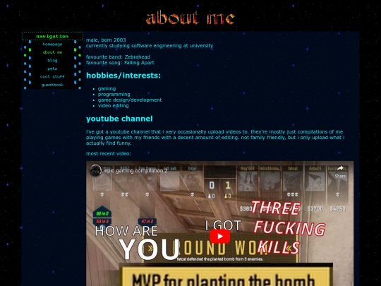 aboutme screenshot