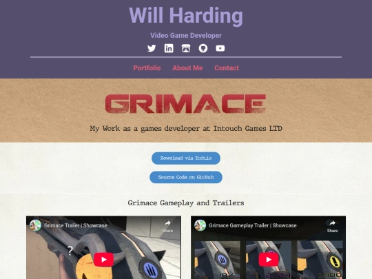 Portfolio/Grimace screenshot