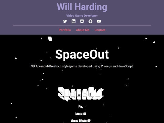 Portfolio/SpaceOut screenshot