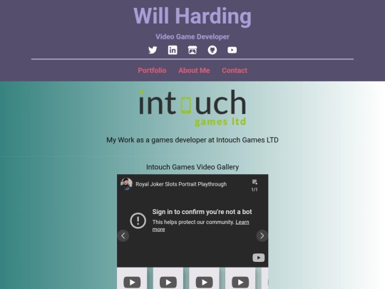 Portfolio/Work-at-Intouch-Games screenshot