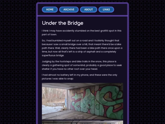 posts/Under-the-Bridge screenshot