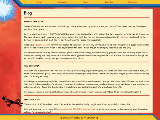 Blog screenshot