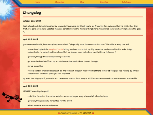 Changelog screenshot