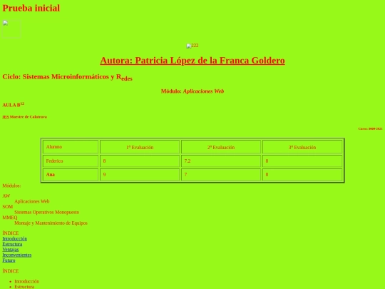 páginas/PRUEBA1 screenshot