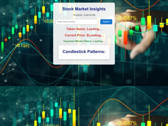 Stock-market screenshot