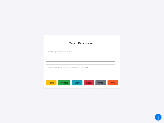 text-processor screenshot