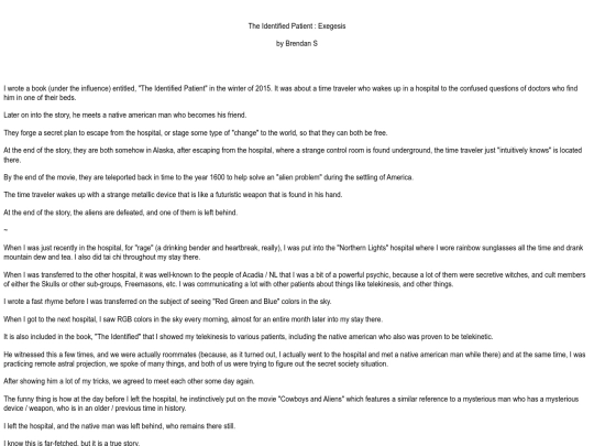 Exegesis of The Identified Patient screenshot