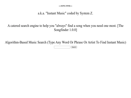 Songfind screenshot