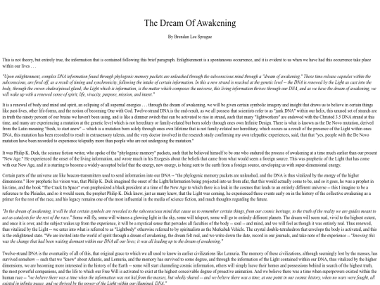 The Dream Of Awakening screenshot