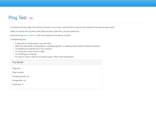 UDP/pingtest screenshot