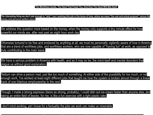 Worthless Work screenshot