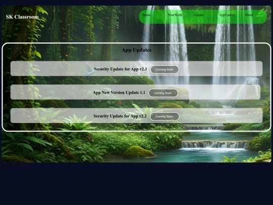 classroom/home/appupdates screenshot