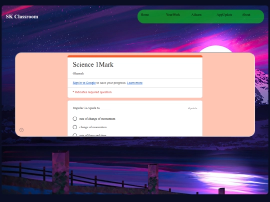 classroom/home/test1 screenshot