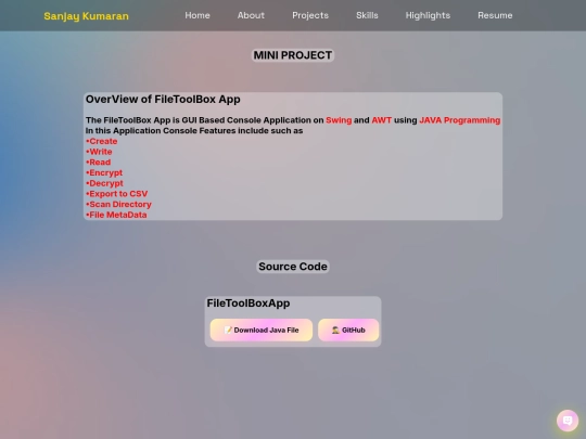 oopsminiproject screenshot