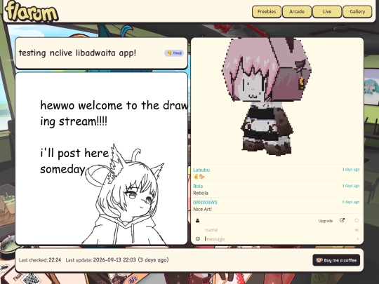 live screenshot